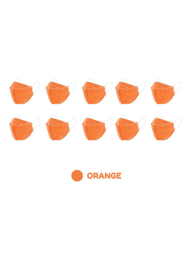 NIBEMINENT 10-Piece KF94 Face Mask For Adults Orange - Image 2