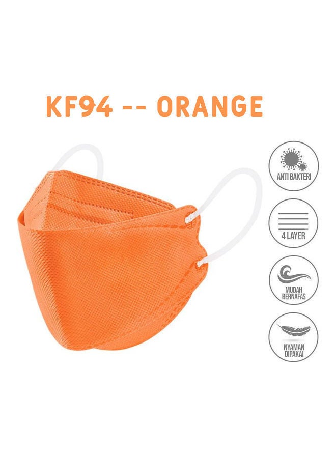 NIBEMINENT 10-Piece KF94 Face Mask For Adults Orange - Image 3