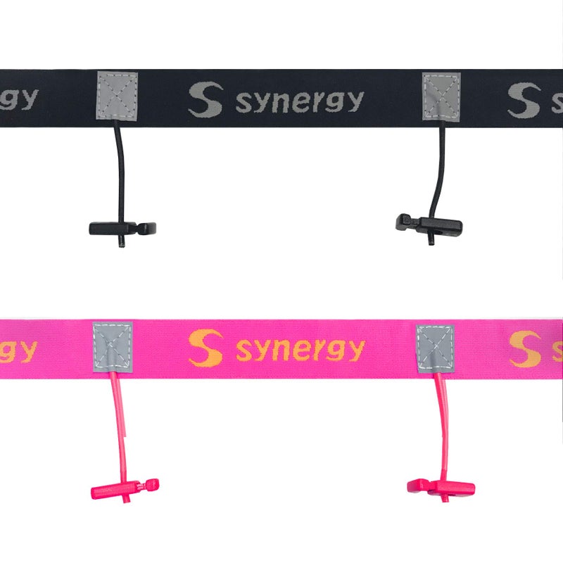 SYNERGY حزام رقم يوم السباق من سينيرجي للجري/الترياتلون 2-Pack (أسود/وردي 2-Pack) - Image 2