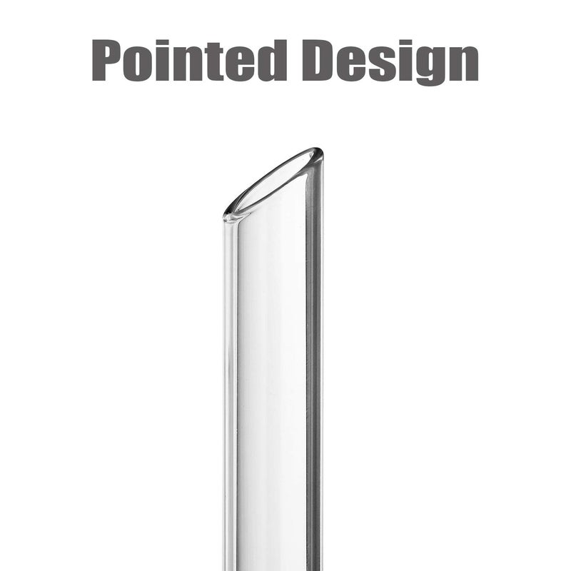 ALINK Reusable Glass Boba Straws, 14mm Extra Wide Clear Smoothie Straws for Bubble Tea, Pack of 4 with 1 Case and 2 Brush - Image 3