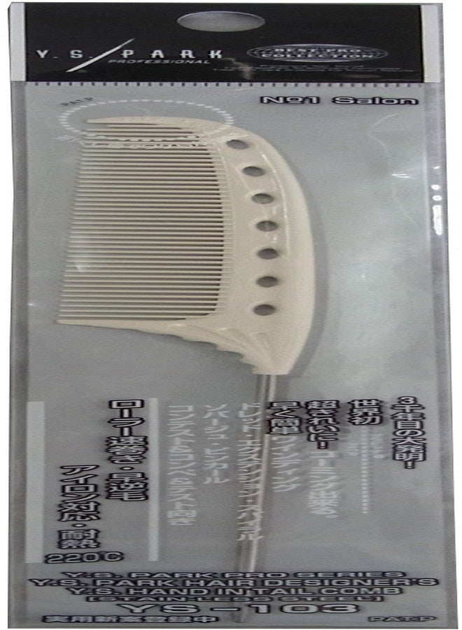 YS Park 103 Hand In Tail Comb - White