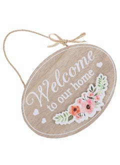 Y&D Welcome Plaque Wooden String Hanging Door Tag to Our Home Rustic Farmhouse Sign Decoration for House 19X14cm  - Image 1