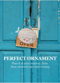 Y&D Welcome Plaque Wooden String Hanging Door Tag to Our Home Rustic Farmhouse Sign Decoration for House 19X14cm  - Image 4