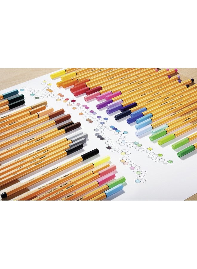 ستابيلو مجموعة أقلام تحديد دقيقة من ستابيلو بوينت 88 - عبوة من 25 قلمًا (متعدد الألوان) - Image 5