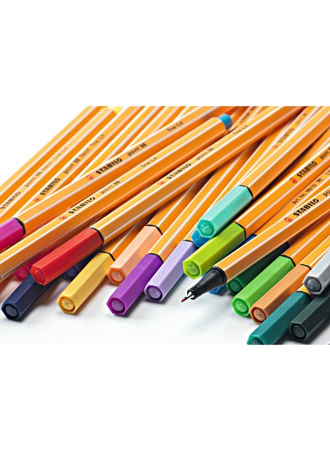 ستابيلو مجموعة أقلام تحديد دقيقة من ستابيلو بوينت 88 - عبوة من 25 قلمًا (متعدد الألوان) - Image 3