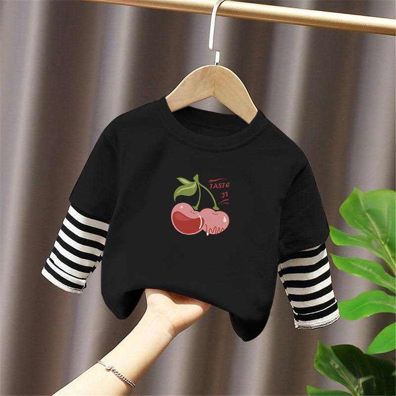 G5523# Cartoon Color Base Shirt For Boys And Girls Long Sleeve T-Shirt Children'S Baby Joker Children'S Wear - Image 3