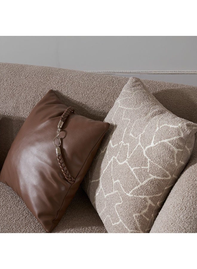 DANUBE HOME Danube Home Union 3 Seater Fabric Sofa Modern Design Three Seat Sofas Comfortable Living Room Furniture L245Xw102Xh78Cm - Beige/Brown  - Image 2