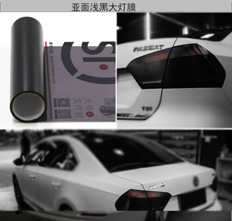 Generic A generation of PVC light black dark matte headlight taillight film car protective film scratch-resistant motorcycle color change film matt light black PVC 
