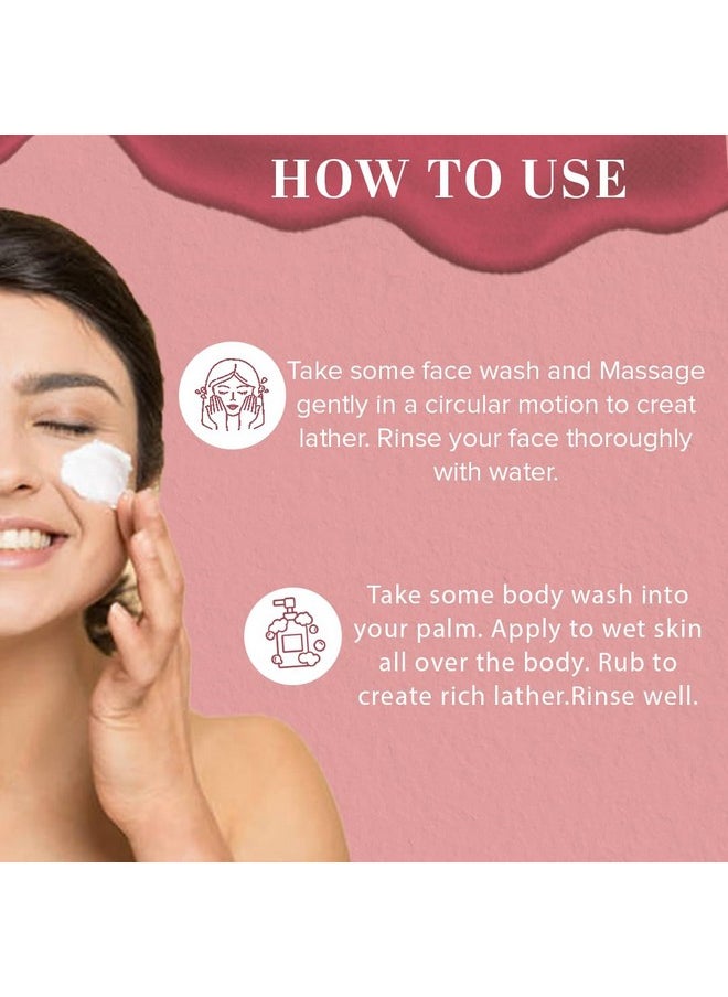 Khadi Natural Aloe Vera Face Wash With Scrub & Rose & Honey Body Wash | For Younger-Looking Skin |Improves Complexion| Paraben & Sls Free | 210 Ml Each  - Image 3