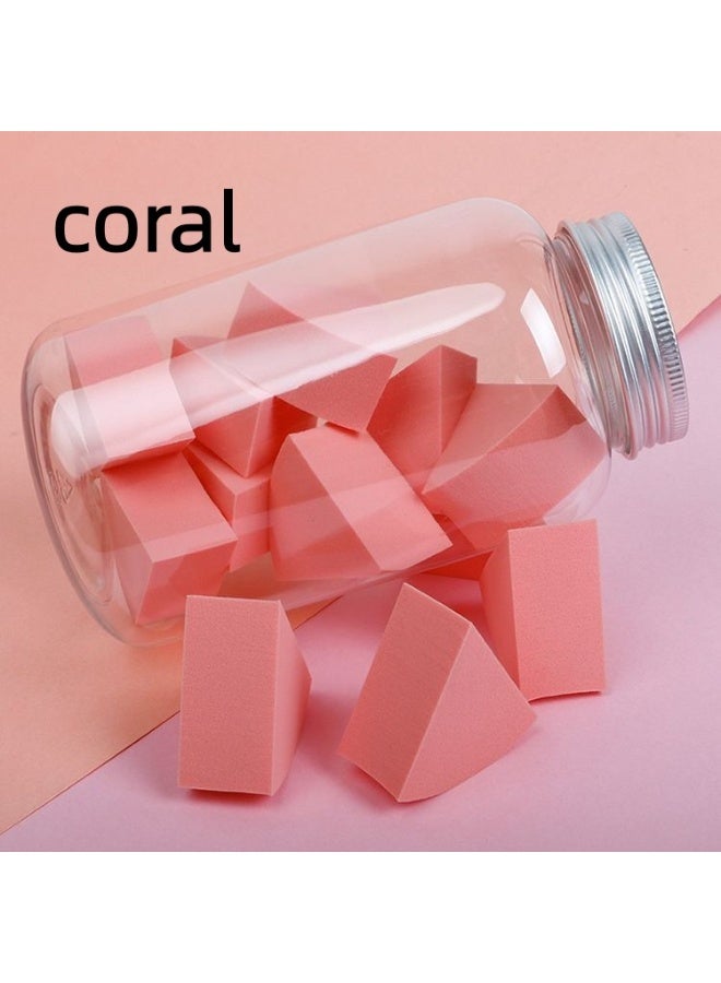 12-piece Triangle Powder Puff, Jar Pack, Ultra-Soft Dual-Use Wet & Dry Makeup Sponge, Small Fan-shaped Blending Puff, Non-Caking - Image 1