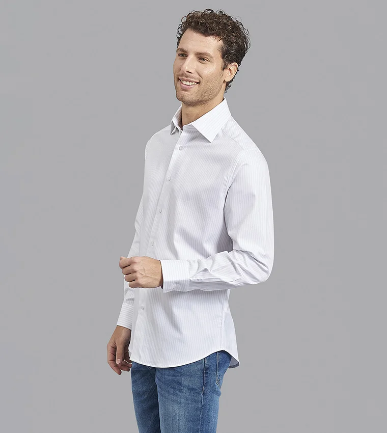 بيفرلي هيلز بولو كلوب قميص بقصة ضيقة مخطط مزيل للمعان