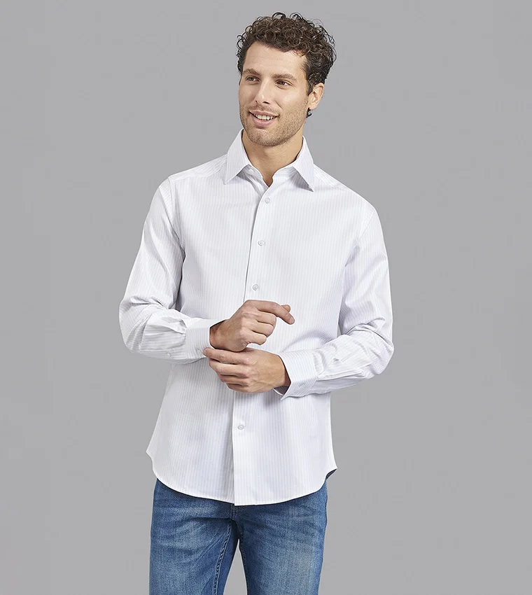 بيفرلي هيلز بولو كلوب قميص بقصة ضيقة مخطط مزيل للمعان