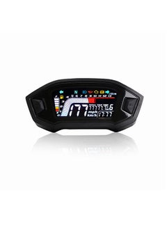 Motorcycle Speedometer Universal Tachometer LCD Digital  Gauge Fuel Level Meter for 1,2,4 Cylinders