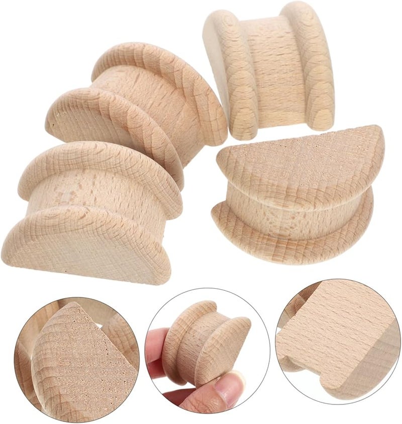 Wood Carved Roman Column Applique Onlay Natural Wood Home Decor 5 Pack - Image 3