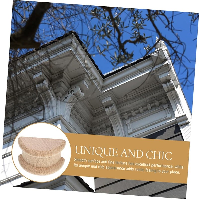 Wood Carved Roman Column Applique Onlay Natural Wood Home Decor 5 Pack - Image 4