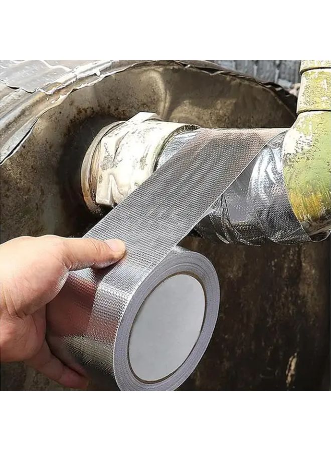 1 18 Inch x 393 7 Inch Heat Resistant HVAC Aluminum Foil Tape 10 Meters Thermal Barrier - Image 2