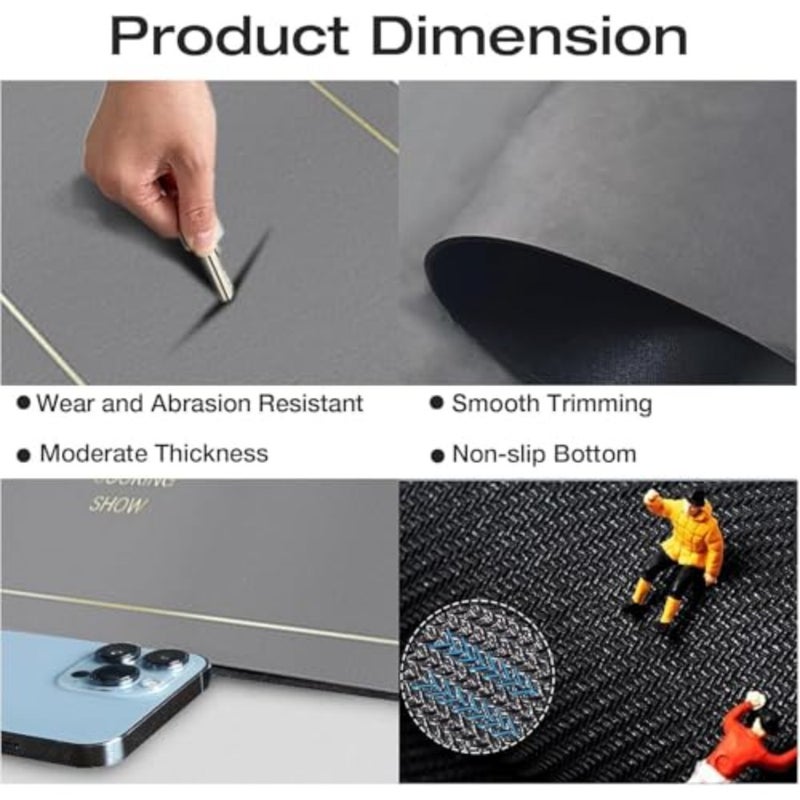 2PCS Kitchen Mat, Kitchen Floor Mat Non-Slip, Waterproof Kitchen Carpet Cushioned Anti Fatigue Kitchen Runner Rug Standing Mat for Kitchen, Floor, Office F - Image 3