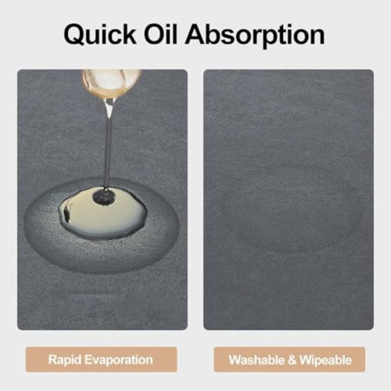 2PCS Kitchen Mat, Kitchen Floor Mat Non-Slip, Waterproof Kitchen Carpet Cushioned Anti Fatigue Kitchen Runner Rug Standing Mat for Kitchen, Floor, Office F - Image 4