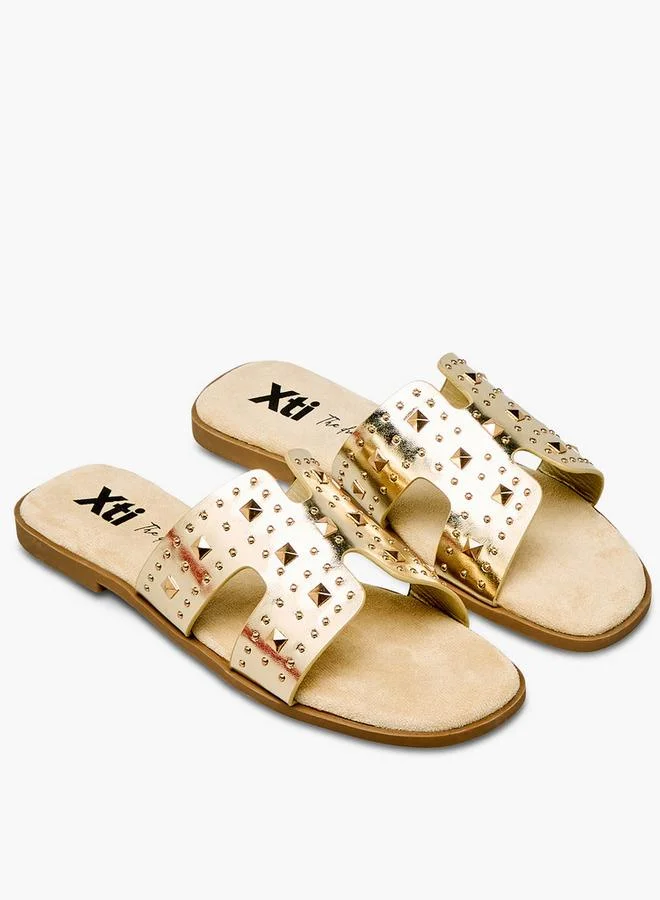 Xti Women Metallic Accent Sandals