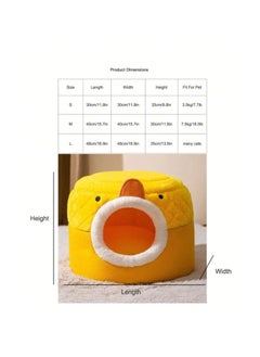 A.M Cute Cat Tent House Cat Tent for Small Cat with Removable Cushion Pet Cat Bed House for Small Medium Pets Sleeping Indoor,50*50*36cm  - Image 2