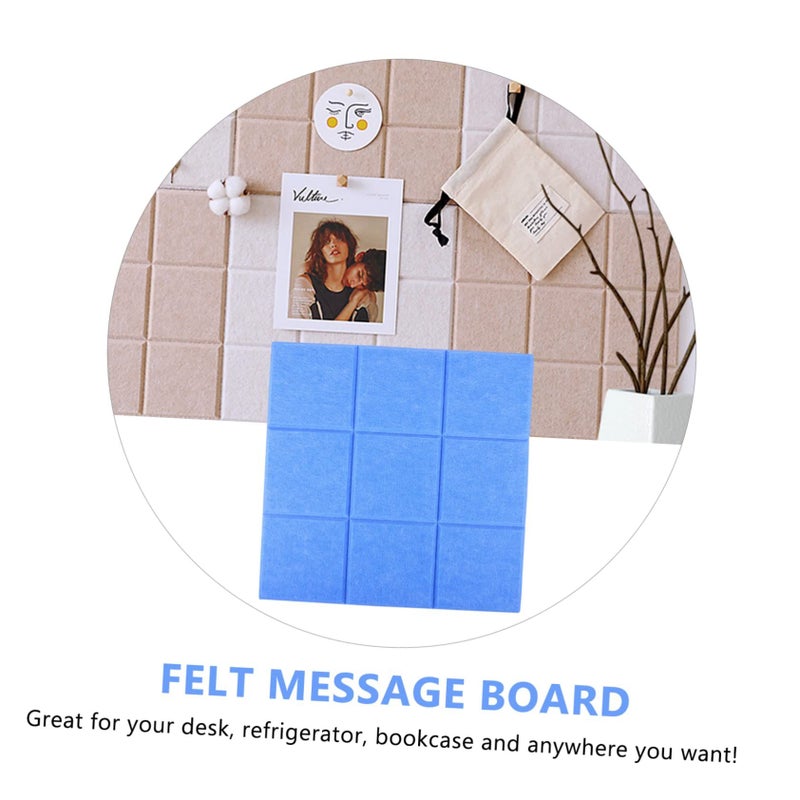 Blue Felt Board Self-Adhesive Squares for Kids Office Home Classroom - Image 4