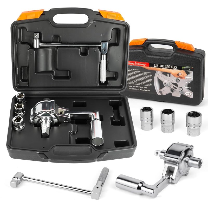 CMTOOL Torque Multiplier 1/2 Drive Torque Wrench Lug Nut Removal Tool Heavy Duty Labor-Saving Lug Nut Remover Wrench Set with 17mm/19mm/21mm Sockets,for Sedans, SUVs, Mini Trucks, Vans, Mini Buses - Image 1