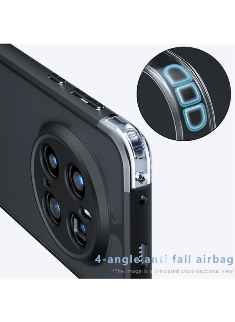 Aookay - Compatible with Honor X9C Smart Case Cover, Compatible with MagSafe, Compatible with Honor X9C Smart Built-in Magnetic Anti-Shock Cell Phone Case (Black) - Image 1