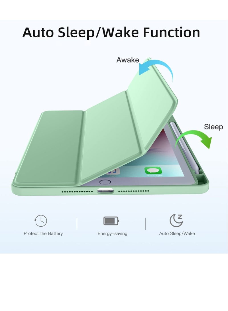 كابتن تيك Case Compatible with iPad 9th /8th /7th Generation Case(2021/2020/2019), Full Body Protective with Pencil Holder, Clear Case Designed for iPad 10.2 Inch, Auto Sleep/Wake Cover, Mint Green KSA | Riyad - Image 5