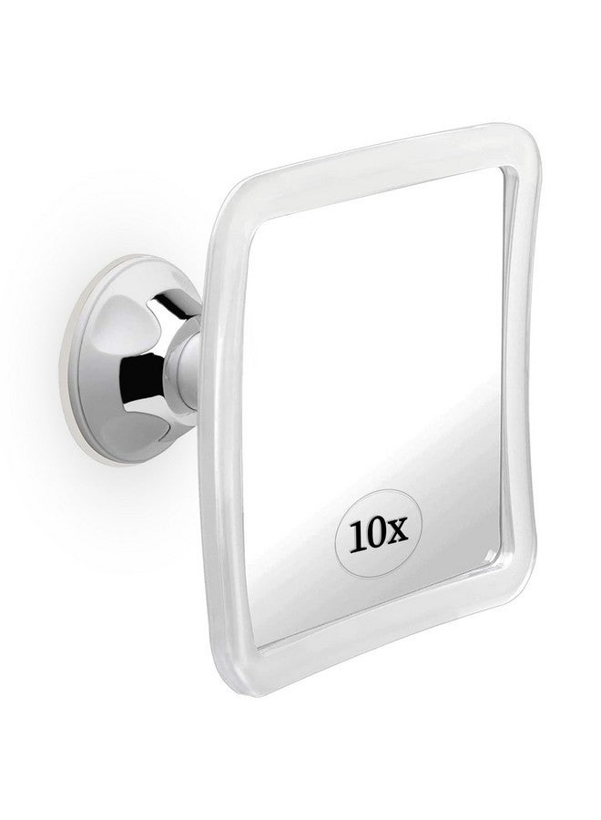 Mirrorvana 10X Magnifying Makeup Mirror - Suction Cup Cosmetic Make Up Mirror For Vanity, Bathroom, And Travel - 6.3 X 6.3 Inch (Square) - Image 1
