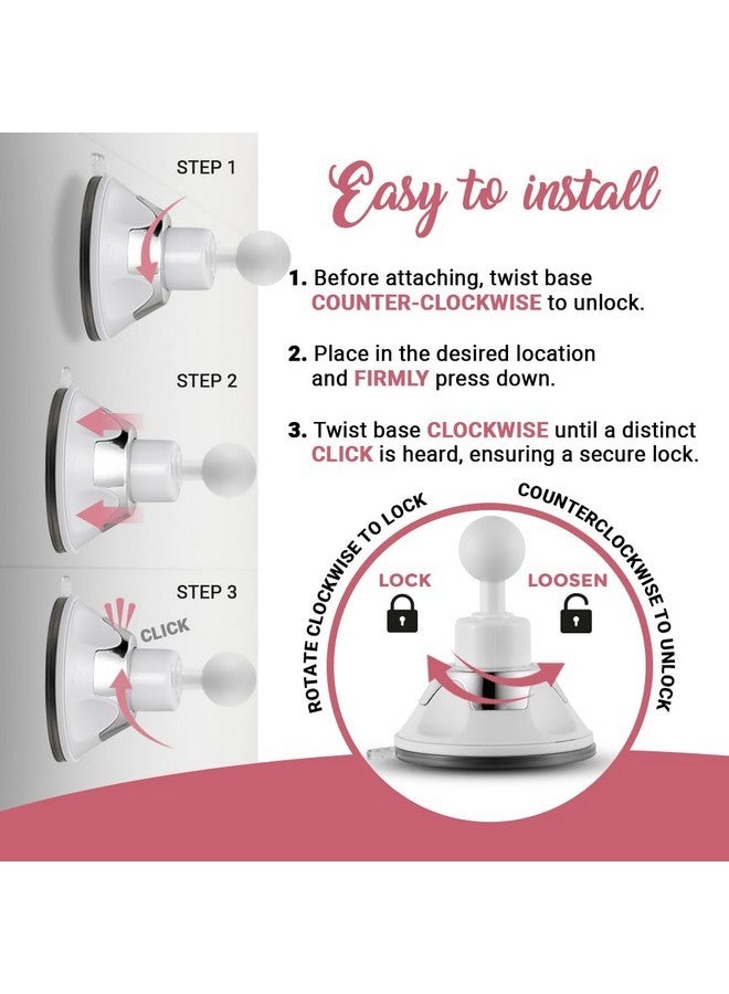 Mirrorvana 10X Magnifying Makeup Mirror - Suction Cup Cosmetic Make Up Mirror For Vanity, Bathroom, And Travel - 6.3 X 6.3 Inch (Square) - Image 5