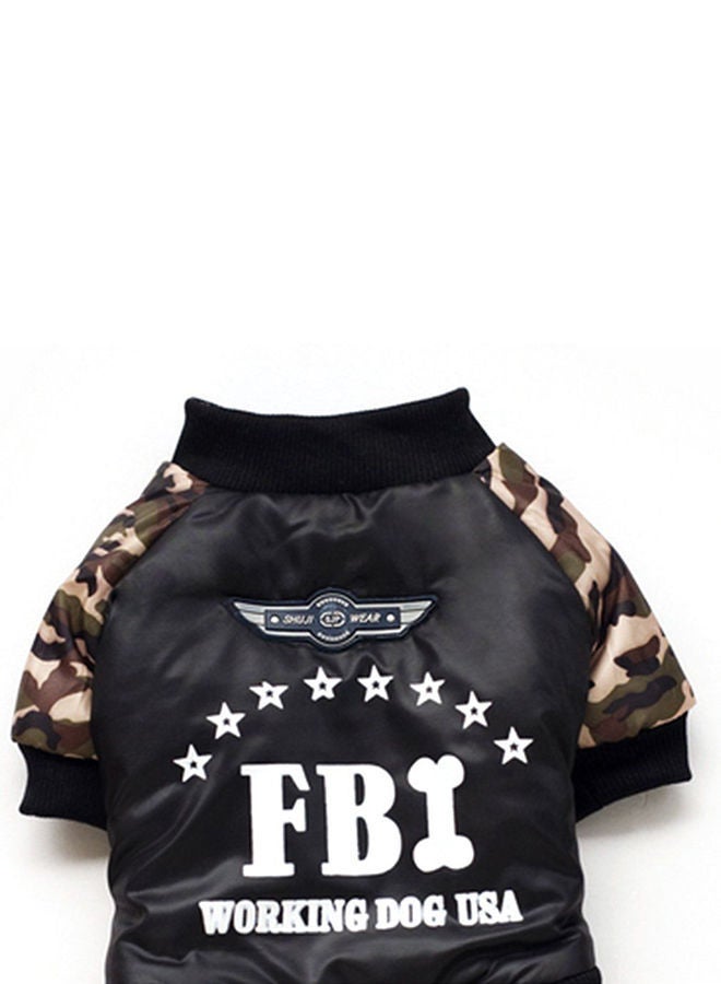 NIBEMINENT FBI Print 4-Leg Jumpsuit Cotton Coat Camouflage/Black Medium - Image 4