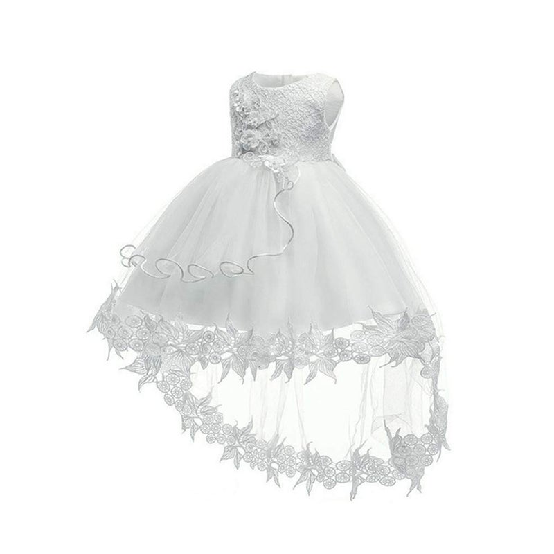 LZH LZH Baby Girl White Dress Christening Gown for Baby Girl Baby Toddler lace First Baptism Dress Wedding Party 