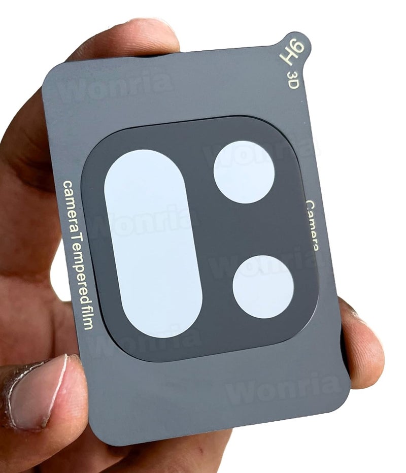 WonRia ® حزمة 1 - واقي عدسة الكاميرا الخلفية لهاتف OnePlus 15 5G [3D بريميوم] - أسود - Image 1