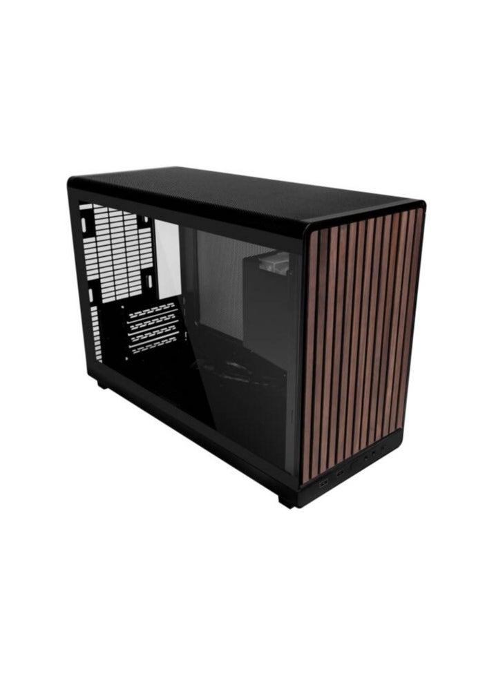 LIAN LI A3-mATX Computer Case, Up to 360mm Radiator & 10x Fan Support, Mesh & Tempered Glass Panels, 26.3L Minimalistic Sleek Design, Black (Wood Edition) | A3-mATX-WDG  - Image 2