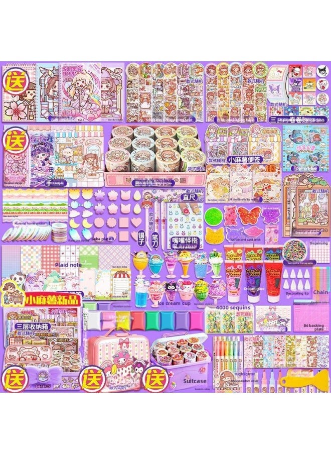 Small Potato Hand Account Sticker Tape Hand Account Book Suit Gift Box With Cheap Toy Girl Full Set Of Gift Bag-Specification:[collection Of Product Gift Packages]-Color:2322 Sets Of Products [14 Full Volumes] Mouth Monster Stickers  - Image 3