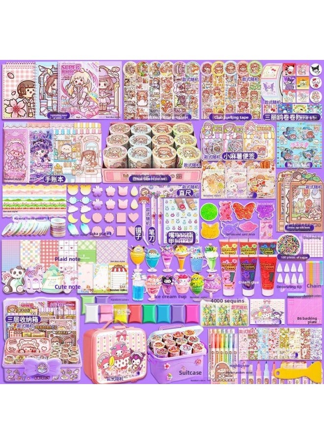 Small Potato Hand Account Sticker Tape Hand Account Book Suit Gift Box With Cheap Toy Girl Full Set Of Gift Bag-Specification:[collection Of Product Gift Packages]-Color:2322 Sets Of Products [14 Full Volumes] Mouth Monster Stickers  - Image 2