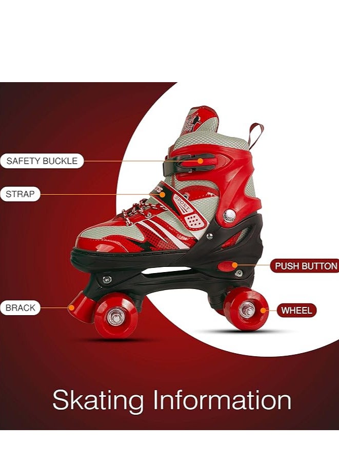 إسكدنيا زلاجات رباعية العجلات للجنسين للأطفال مقاس وسط (33-37) سم - Image 4