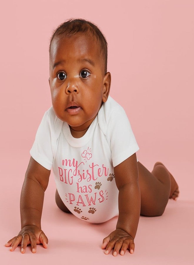Witty and Bitty My Big Sister Has Paws in Pink Onesie/Bodysuit (0-3 months) - Image 3