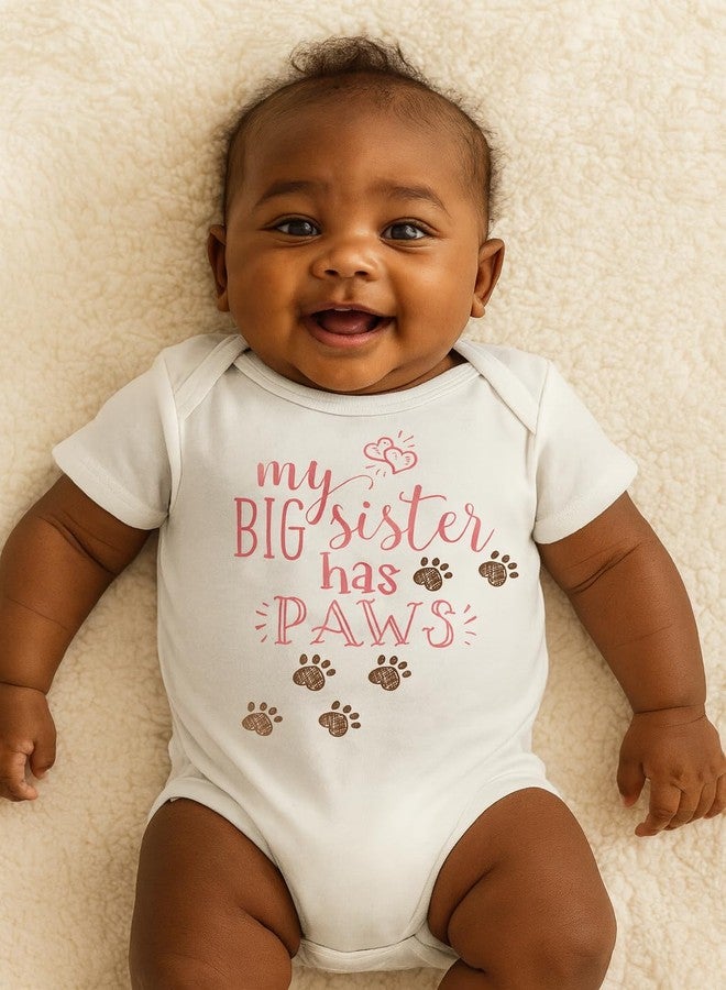 Witty and Bitty My Big Sister Has Paws in Pink Onesie/Bodysuit (0-3 months) - Image 4
