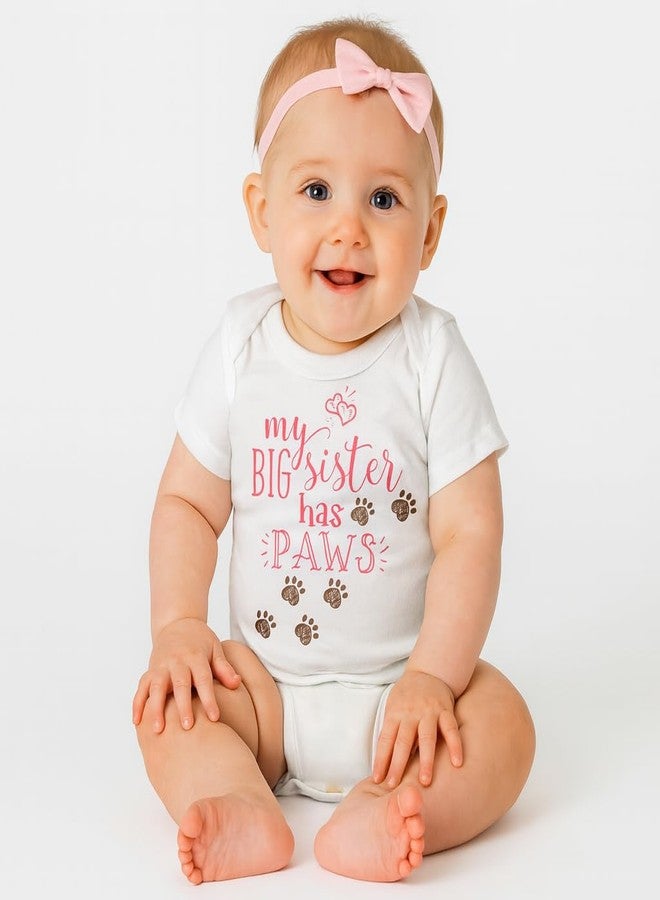 Witty and Bitty My Big Sister Has Paws in Pink Onesie/Bodysuit (0-3 months) - Image 2