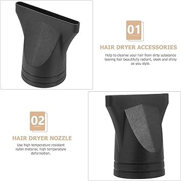 FRCOLOR 3pcs Hair Dryer Attachment Concentrator Nozzle Replacement Silicone Nozzle Adapter Hair Dryer Drying Concentrator Hair Styling Tool Hood Cover - Image 4