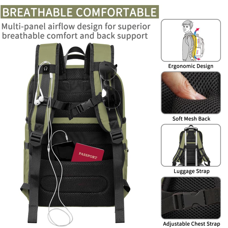 LTINVECK Cooler Backpack,Insulated Backpack Cooler Leakproof Double Deck Cooler Bag for Men Women RFID Lunch Backpack - Image 5