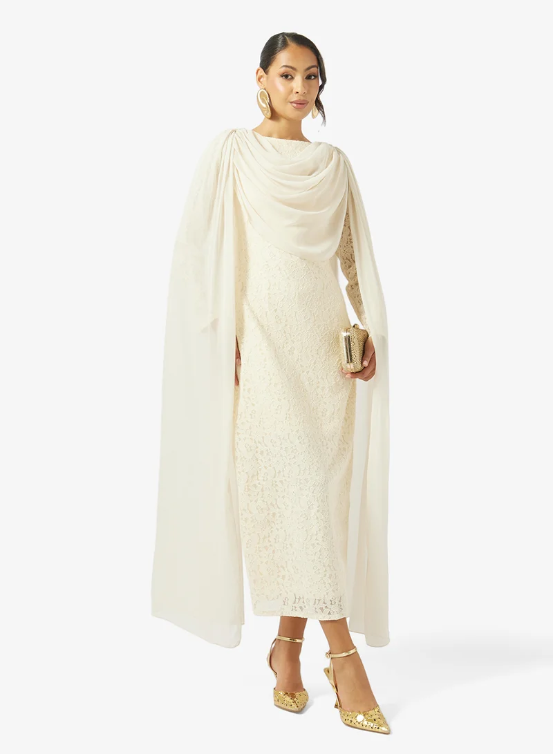 Golden Apple  Lace With Chiffon Design Dress for Women | Best Price UAE