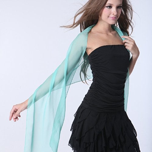 Tapp Collections Fashionable Solid Color Chiffon Scarf - White - Image 3