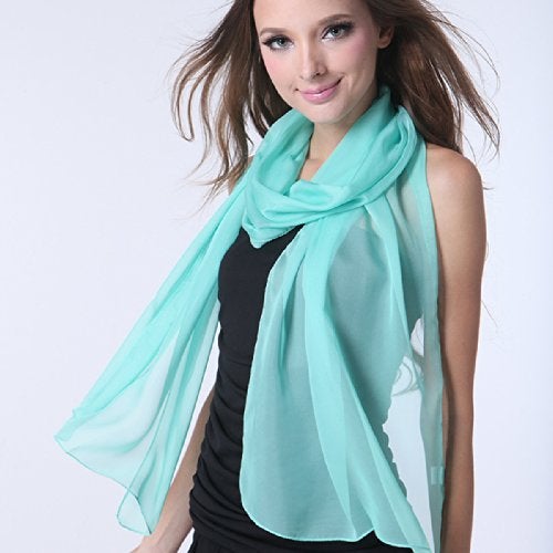 Tapp Collections Fashionable Solid Color Chiffon Scarf - White - Image 2