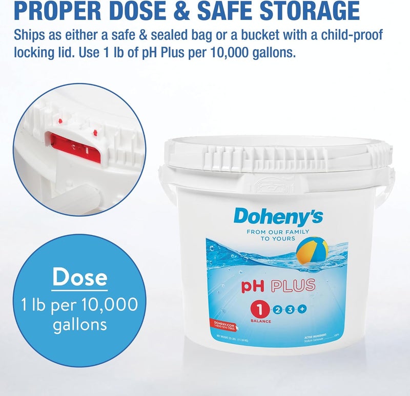 Dohenys pH Plus | Raise Your Swimming Pool pH Level | Made in USA | Pro-Grade Granular Soda Ash (Sodium Carbonate) | Proper pH Levels Protect Equipment & Prevent Eye and Skin Irritation | 10 LB - Image 4