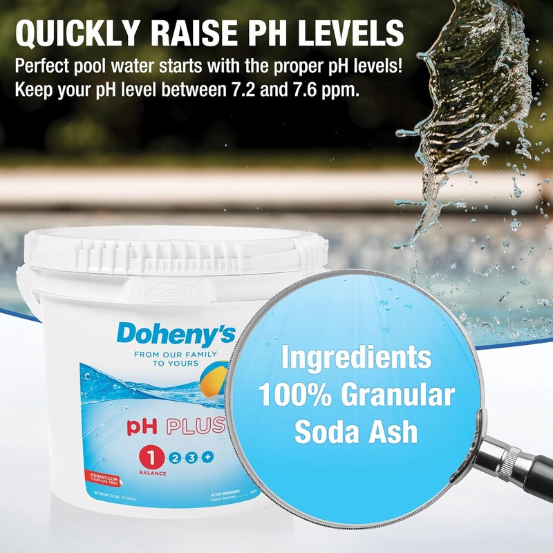 Dohenys pH Plus | Raise Your Swimming Pool pH Level | Made in USA | Pro-Grade Granular Soda Ash (Sodium Carbonate) | Proper pH Levels Protect Equipment & Prevent Eye and Skin Irritation | 10 LB - Image 2