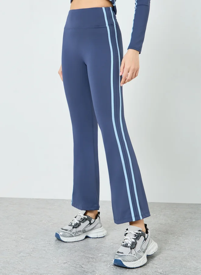 Styli Active blue Women Blue Contrast Side Stripe Jacket and Leggings Set for Women | Best Price UAE