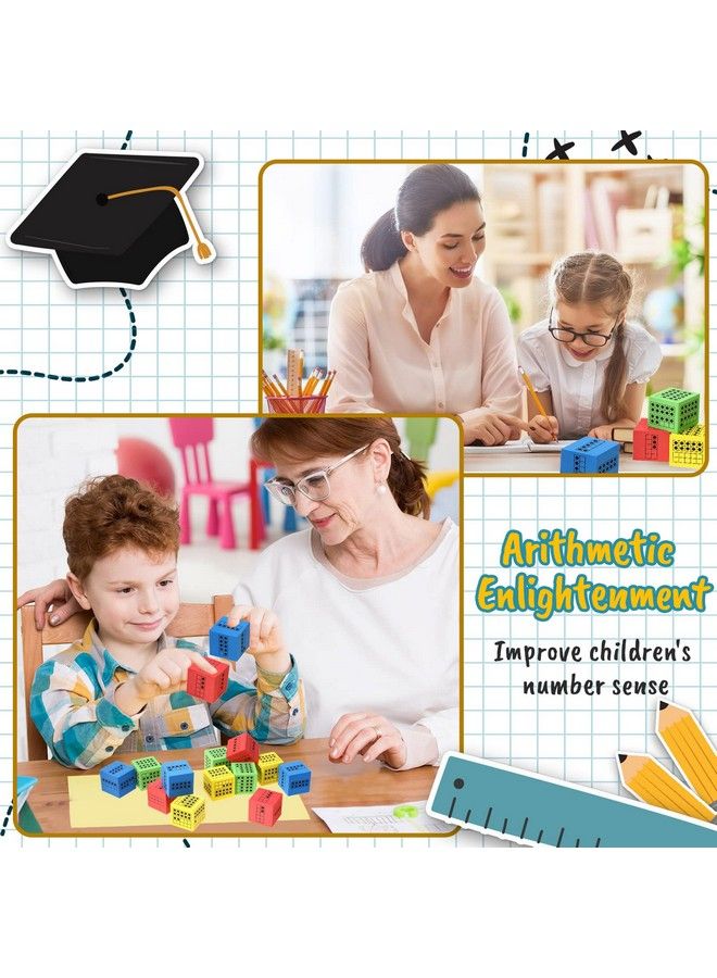 Hanaive 20 Pcs Ten Frame Dice Large Foam Dice For Classroom Math Manipulatives Kindergarten Classroom Supplies For Teachers Elementary Subitizing Dice Educational Counting Toys Math Learning Tools 4 Colors - Image 4