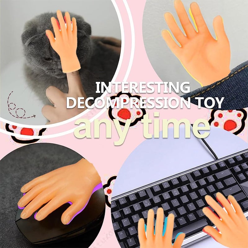 fnqiank 30 Pcs Tiny Finger Hands Mini Rubber Finger Puppets, Miniature Small Hands Ealistic Cute Little Hand Finger for Gifts Puppet Show Prank Gag Performance Party Favors - Image 2